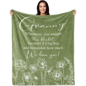 Granny Gifts, Granny Birthday Gifts, Granny Gifts from Grandchildren Grandkids, Best Granny Ever Gifts Ideas, Granny Grandma Mimi Nana Gigi Gifts, Best Grandma Gifts Ideas 60"X50" Blanket, Printed on One Side with a Plain White Back, Halloween Thanksgivin