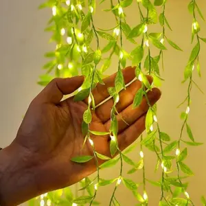 USB Powered Willow Leaf String Light, 100LED Atmosphere Light, Willow Leaf Fairy Light, Decorative Light for Christmas Tree, Terrace, Wedding Party Gifts, Bedroom, New Year