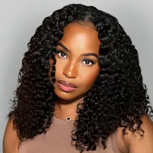 Nadula EasiContour Jerry Curly V Part Human Hair Wig Glueless Beginner Friendly Quick Easy Install No Skill Required Leave Out Option TikTokShopStockUp
