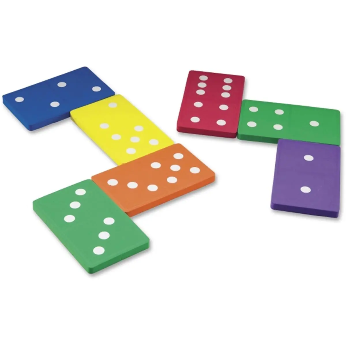 Learning Resources Jumbo Soft Foam Dominoes Set - 28-Piece Lightweight Colorful Math Learning Tools, Easy to Manipulate, Easy for Younger Students, Promotes Quiet Activities for Ages 5+ Children