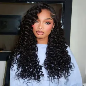 [NEW IN] OQHAIR 9x6 Loose Curly Wear Go Wigs M-Cap With Drawstring 220% Density Glueless Human Hair Wigs Pre-Plucked Hairline Bleached Tiny Knots Pre-Everything