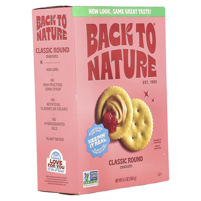 Back to Nature Crackers, Classic Round, 6.5 oz (184 g)