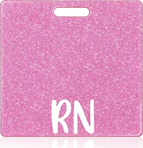 RN Badge Buddy Card, Glitter Nurse Badge Buddy Horizontal  ID Card Sleeve Nurse  Accessories Badge  Tags Gifts for Nurse   Worker()