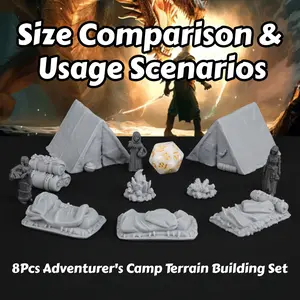 RPG Terrain Models Camp Props Set for DND Miniature Tabletop Adventures Explorer and Adventurer Camp Accessories for TTRPG Role Playing Games Immersive RPG Game Decor Collectible Scene Display and Gift for Fantasy Enthusiasts Ornaments Landscape