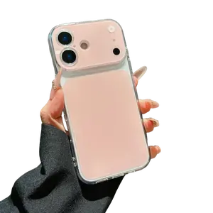 Summer Vibe Dopamine Color Block 2-in-1 Phone Case for iPhone 17Pro Max Air 16Plus 15 14 13  cases, Minimalist Clear Frame Shockproof Case, Protection Durable, Shockproof Drop, Stylish Solid Color Back Phone Case for Daily Use, Designed for women.LL07 Pro