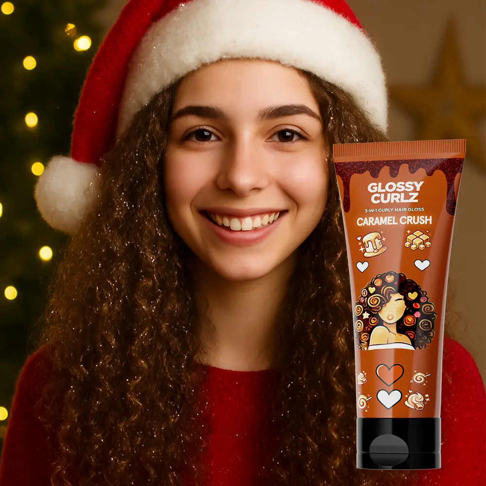 BEAUTRUE Caramel Crush Shimmer Curling Cream 300g - Lightweight Hold & Delicate Shimmer for Radiant Finish - Gentle Formula for Soft Bouncy Curls & Frizz Control - Ideal for Dating Festivals & Parties