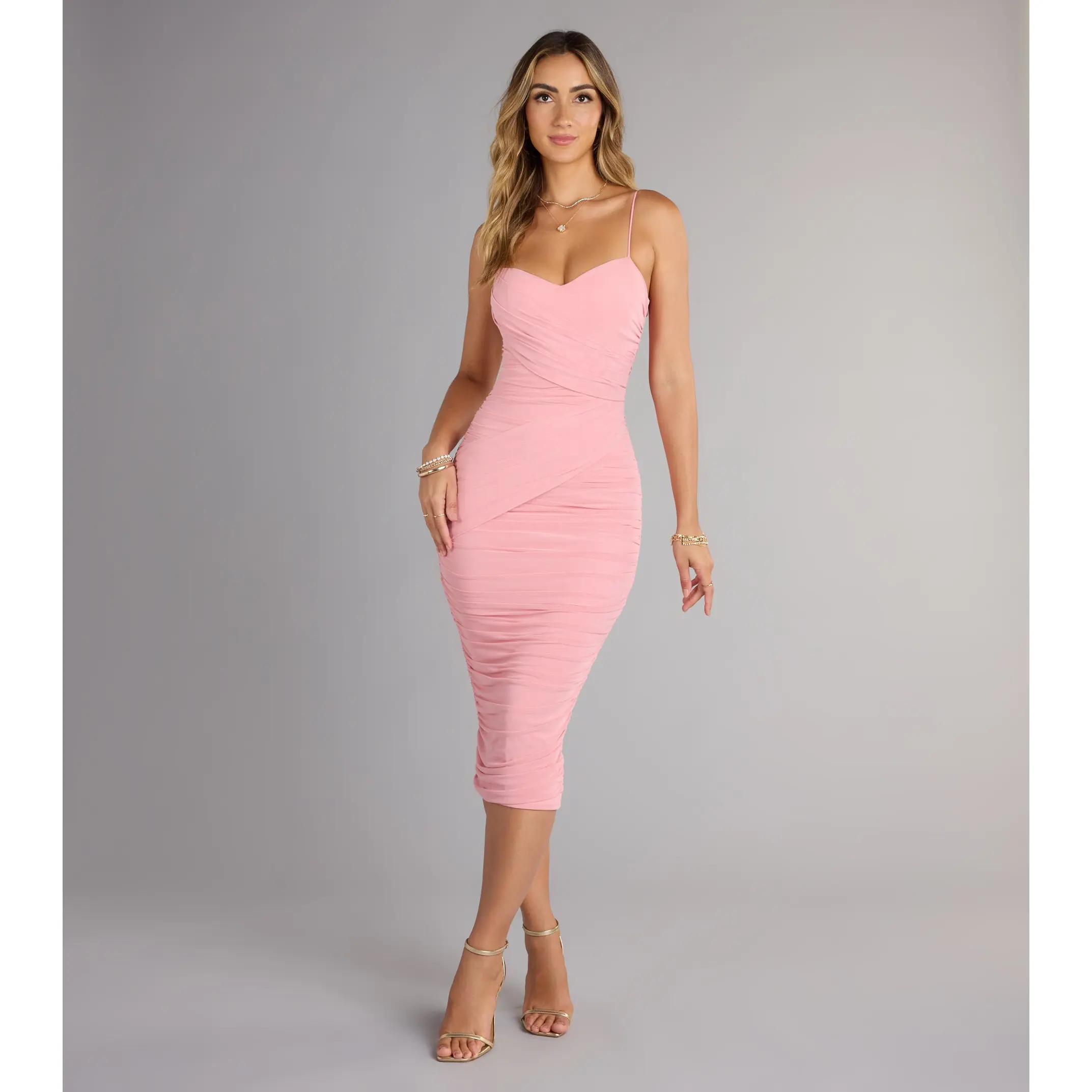 Serving Sultry Vibes Mesh Midi Dress - TikTok Shop
