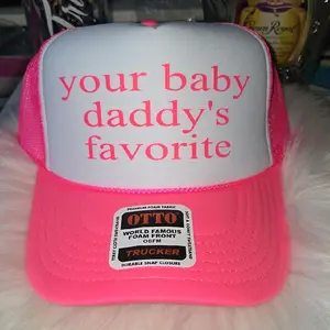Otto World Famous Trucker Hat - Your Baby Daddy's Favorite Fashion Accessory Neon Pink Mesh Snapback