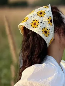 Sweet Cherry Design Hairband, Women's Silk Scarf, Autumn Headband, Casual Handkerchief, Winter Vacation Head Cover