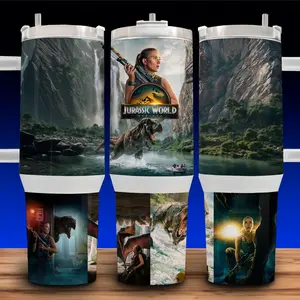 Jurassic World Rebirth Dinosaur Collection 40oz Stainless Steel Insulated Reusable Drinkware Fantasy Modern Design Stylish Tumbler