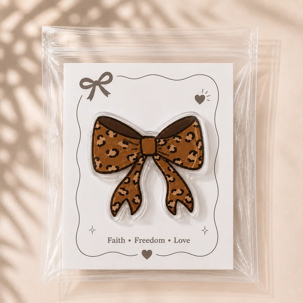 The Bow Everyone Notices Magnetic Phone Grip Leopard Coquette Edition