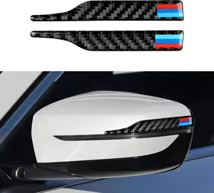 Carbon Fiber Universal Rearview Mirror Protector Sticker - Anti-Bump Protection for BMW 1 2 3 4 5 6 7 Series X1 X2 X3 X4 X5 X6 Accessories (A)