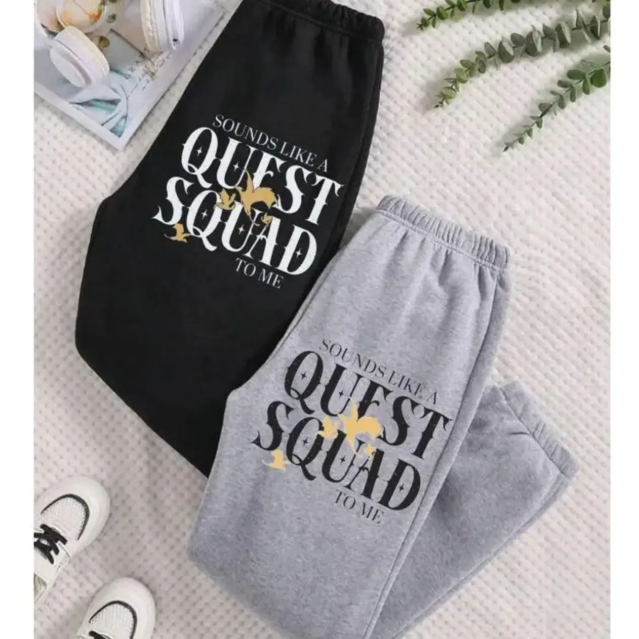 Fourth Wing Inspired Graphic Sweatpants, Fantasy Reader Joggers, Unisex Lounge Pants, Book Lover Gift