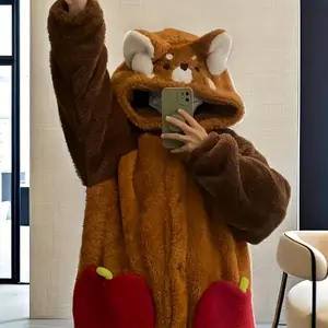 NewCozyCartoonRaccoonCoralFleeceHoodedPajamaRobe-Warm,ComfortableWinterSleepwearforYoungstersandAdults,MachineWashable,CuteAnimalThemeDesign,AdjustableComfortWear|CuteRaccoonOutfit|SoftCoralFleece