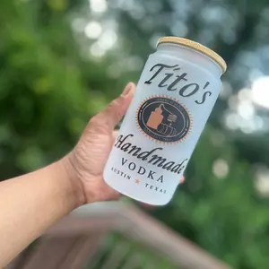 Titos Glass Can Tumbler 160z