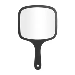 VOCOSTE Hand Mirror, Bamboo Handheld Mirror, Single-Sided Mirror with Handle for Makeup for Men Shaving, Portable Mirror