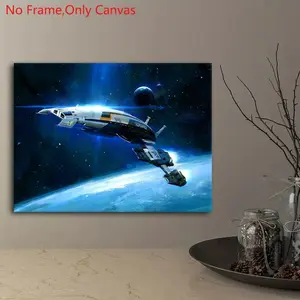 1 piece/set frameless canvas painting print poster,Classic Sci-Fi Hyperrealistic Digital Illustration art,Mass Effect Andromeda,perfect gift for video game lovers,ideal gift for bedroom,living room,office,dorm hallway,mural,wall decoration,room decoration