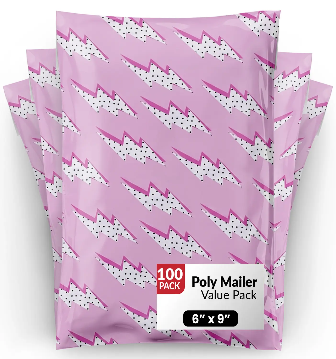 Lightning Bolt Polymailers 6x9 - 100 pack