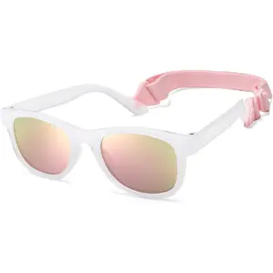 ST-02  Polarized Sunglasses for Baby with Strap 100% UV Protection Shades for Toddler Age 0-24 Months