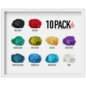 10 Color Pigment Powder Variety Pack Set B