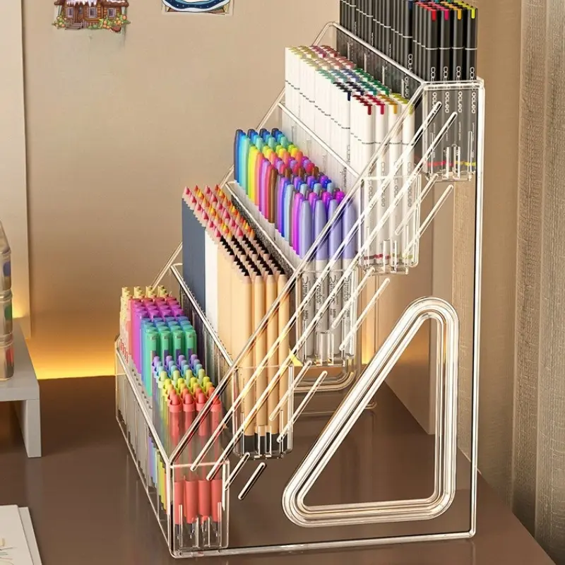 up to New Arrival Practical Large Capacity Acrylic Organizing Rack, Pen Holder Storage Rack, Dye Storage Rack, Acrylic Paint Display Rack, Graffiti Hand Painted Oil Painting Small Boxed Dedicated, Transparent Acrylic Rack-Multi-Layer Design, Easy to