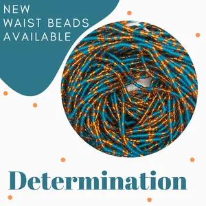 Teal and Orange Mix Waist Beads