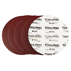 ToolPro 9 in. Drywall Sanding Discs - 80 Grit Hook & Loop - 15 Pack