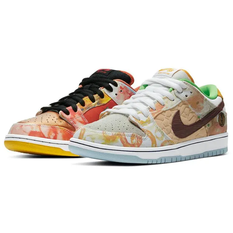 Nike Dunk Low Pro SB 'Street Hawker' x Jason Deng Men's Athletic Trainer Sneaker - Bold Colorways, Durable Construction - All-Season Sports Footwear, Sports Shoes, Multi-Color, All Seasons