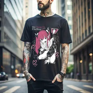 My Dress-Up Darling Marin Kitagawa Graphic T-Shirt - 100% Cotton Aesthetic Classic Menswear Cargo Anime Short-Sleeve Casual Loose-Fit Sports Top