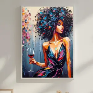 5D Diamond Painting Kit Sexy Women DIY Diamond Mosaic Embroidery African Women Picture Full Rhinestone Puzzle New Series 12x16Inch