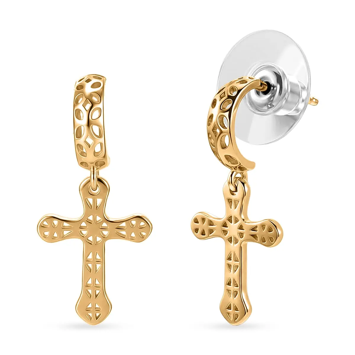 D'Joy Passport to Israel 18K Vermeil YG Over Sterling Silver Fancy Earrings (1.75 g)