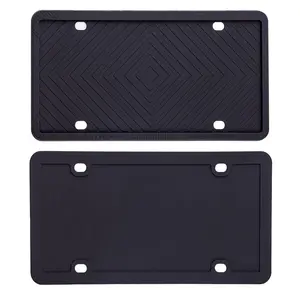 Silicone Car License Plate Frame, Car License Plate Holder, Universal Car Exterior Accessories for Car Decoration