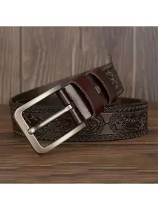 Men's Belted Waist Design, Essential Commute & Workwear Accessory, Perfect Date Piece, Versatile Denim Jeans, Casual Suit Trousers