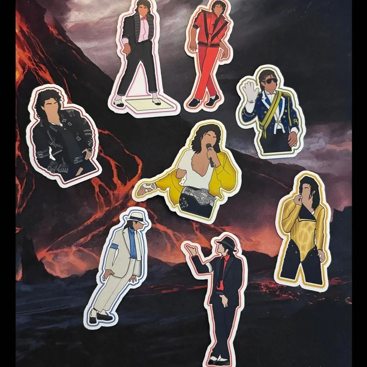 Michael Jackson Outfits Minimalist Die Cut Stickers