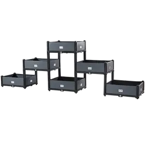 DIY Modular Elevated Garden Bed Set Stackable Vegetable Planting Box for Porch Terrace & Backyard Eco-Friendly Breathable Outdoor Planting Box