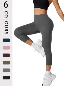 Super Soft Capri Pants for Women, No See Through Workout Running Yoga Athletic Leggings, Comfortable and Stylish Activewear