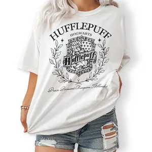 Vintage Hufflepuff House Sweatshirt T-shirt Summer Tee Sweatshirt, New Design for Women Lady - Full Size Full Color