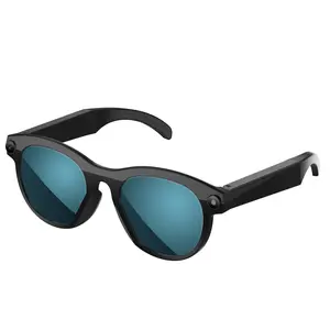 Intelligent Translation Glasses AI Intelligent Glasses AI Voice Assistant 2MP Camera For Taking Photos, Recording And Recording Glasses Wireless Communication Glasses Music Control LED Lights WIFI6 290mAh Long Standby Multifunctional Intelligent Glasses S