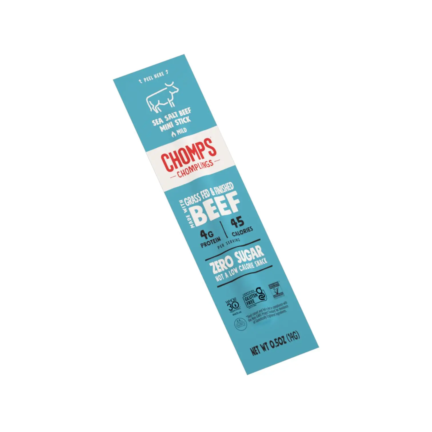 Chomps Sea Salt Beef Chomplings - 10g Protein, 0g Sugar 6 count Mini Jerky Sticks Chomps Sea Salt Beef Chomplings - 10g Protein, 0g Sugar 6 count Mini Jerky Sticks