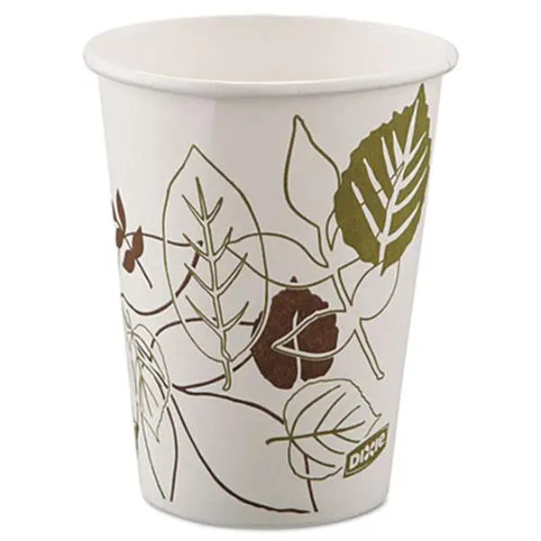 Dixie Pathways Polylined Disposable Cups, 8oz, 25 Pcs/Pack, Economical Upscale Option for Coffee Bar Hot Beverages