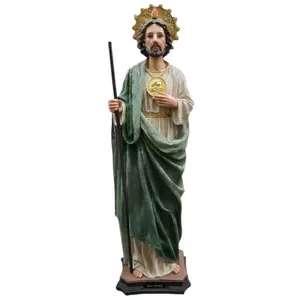 San Judas 24" Inches Tall Canvas Texture Statue - St Jude Standing Figure in Box - New and Unopened - Religious Decor Saint Patron Tadeo