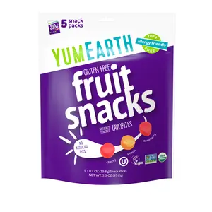 YumEarth Gluten Free Fruit Snacks, Favorites, 5 Packs, 0.7 oz (19.8 g) Each