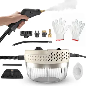 Handheld High Pressure Steamer Cleaner 2500W, High Temperature Steam Cleaning Machine with 1400ML Tank, 9 Accessories & 6 Steam Levels for Grout Tile Floor Couch Car Kitchen Bathroom Cleaning