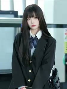 Natural Long Straight Bangs Wig, High-Temperature Fiber Material, Daily Wear for Students, Comfortable and Stylish Hairpiece, Straight Synthetic Wig