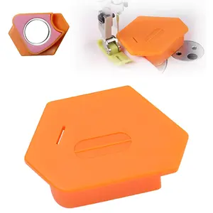 1 count  Seam Guide for Sewing Machine, Upgraded Multi-Purpose Tool Polygonal   Gauge,Polygonal Multifucntional Seam Guide Hemmer with Scale Sewing Accessories(Orange)