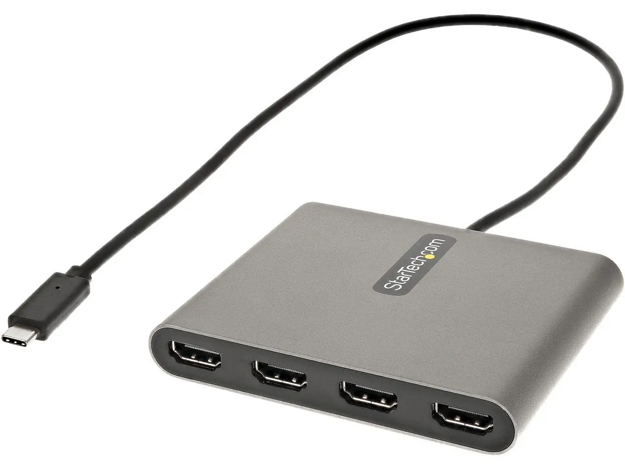 USB C to 4 HDMI Adapter, External Video & Graphics Card, USB Type-C to Quad HDMI Monitor Display Adapter Dongle, 1080p 60Hz, Video Converter, Supports Windows - USB-C Multi Monitor Adapter