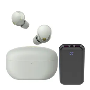 WF-1000XM5 Truly Wireless Noise Canceling Earbuds (Silver) with Earbuds Accessory for Sony