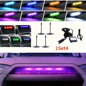 30cm COB LED Strobe Light Bar White & Amber Emergency Warning for Trucks High Visibility Compact Design 4In1 Ideal for Trucks Versatile Lighting