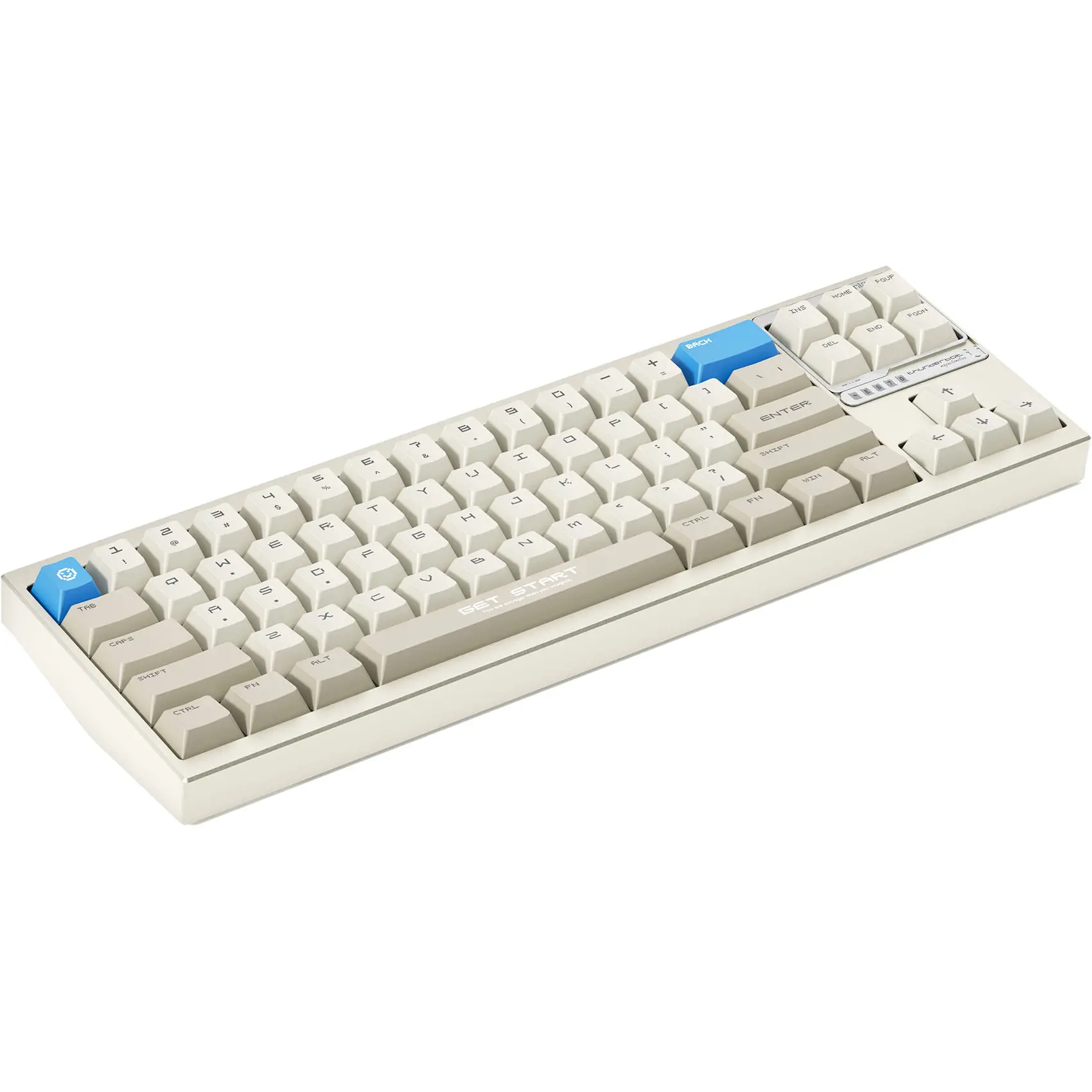 Uniqmag UQ71 High Precision Magnetic Switch Springless RGB TKL Gaming Keyboard for PC, MAC - Retro White