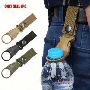 1PC webbing buckle hook, beverage mineral water bottle clip, Drinking Gadgets, Travel outdoor military nylon mountaineering belt backpack buckle